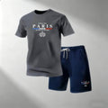 Hot Sale Men's Breathable T-Shirts Sets Round Neck Short Sleeve + Sports Shorts Quick Dry Casual Summer Home Outdoor 2 Piece
