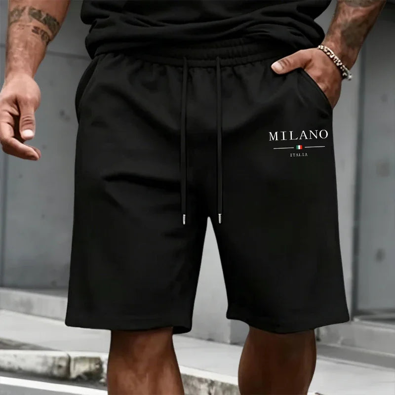 Men's Tracksuit Short Sleeve Top and Sports Shorts 2026 Summer Italy Fashion T-shirt Outfit Home Outdoor Daily Casual Sportswear