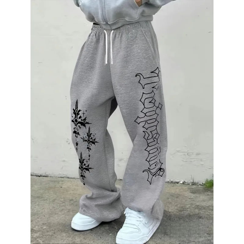 2026 Summer Men's Women‘s Versatile Solid Color Drawstring Loose Casual Sports Trousers, Suitable for Streetwear Men Pants