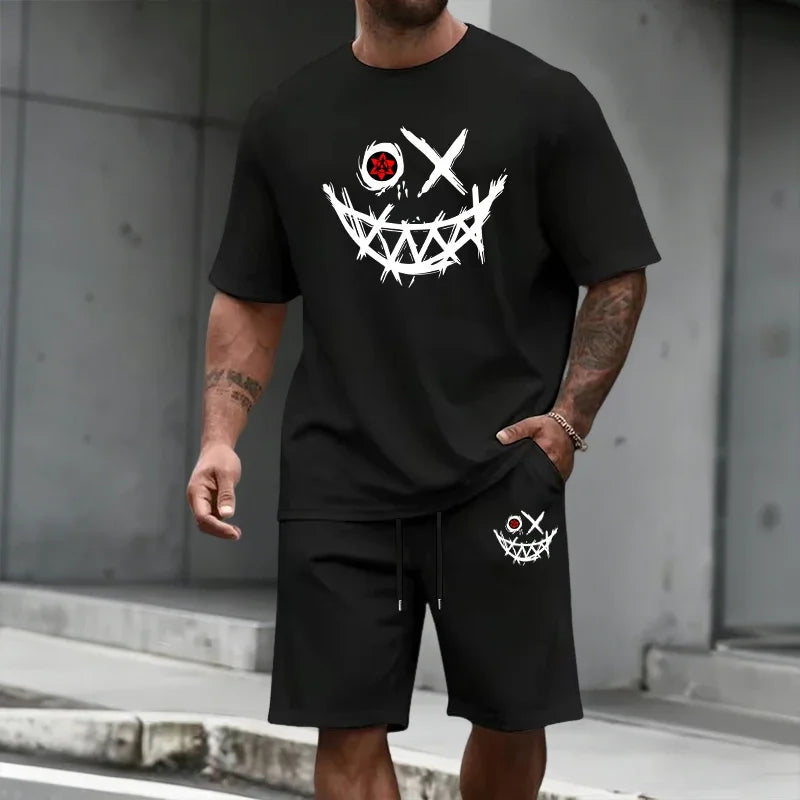 2026 Summer Men's Set T-shirt&shorts Urban Casual Fashion Short Sleeeve Outfits Streetwear Home Outdoor Comfort T-Shirts Co-ords