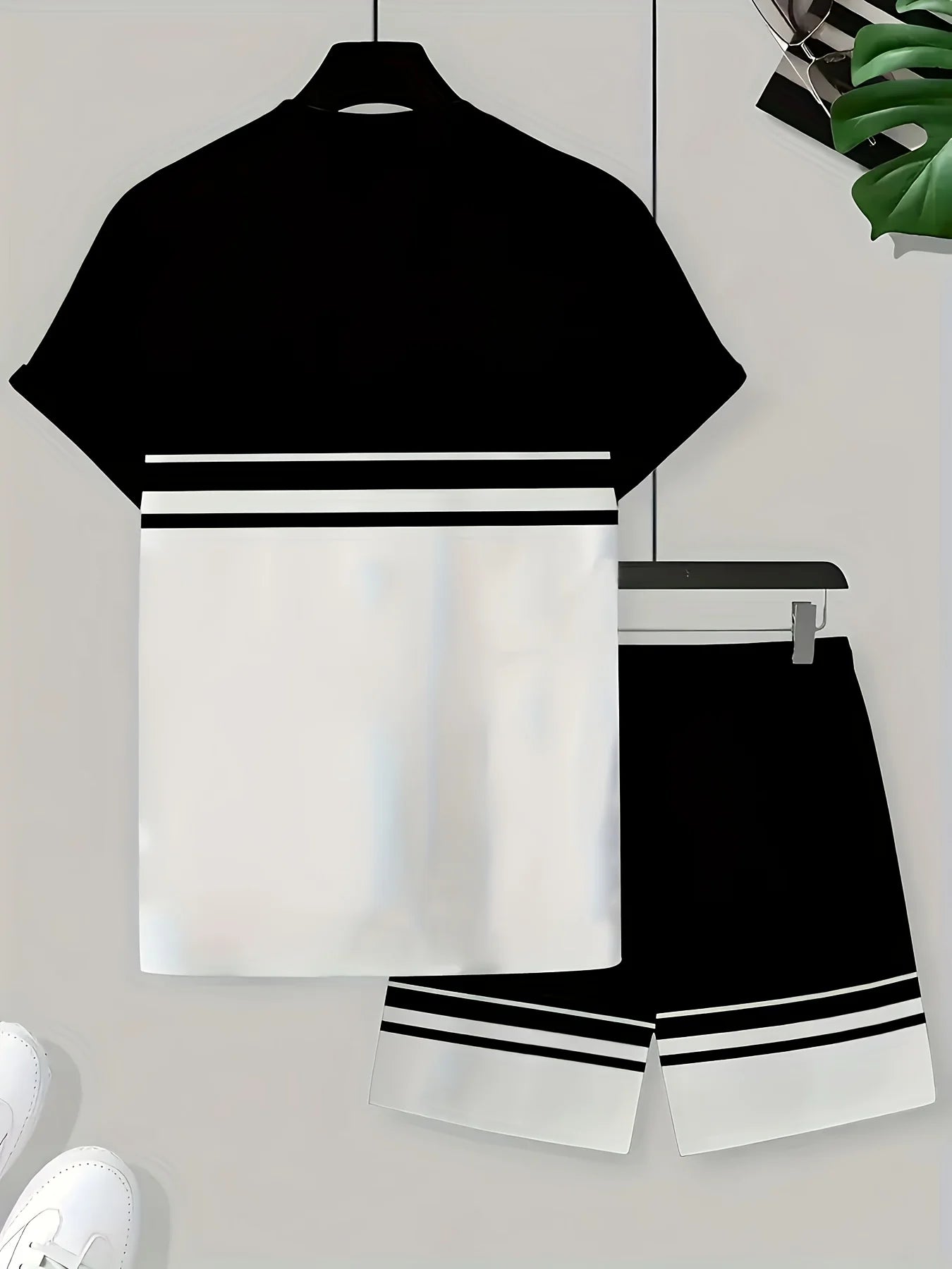 2026 Summer New Men's Short-Sleeved Set - 3D Trendy Brand Patchwork Letter Print - Casual Street Style - Fashionable Comfortable