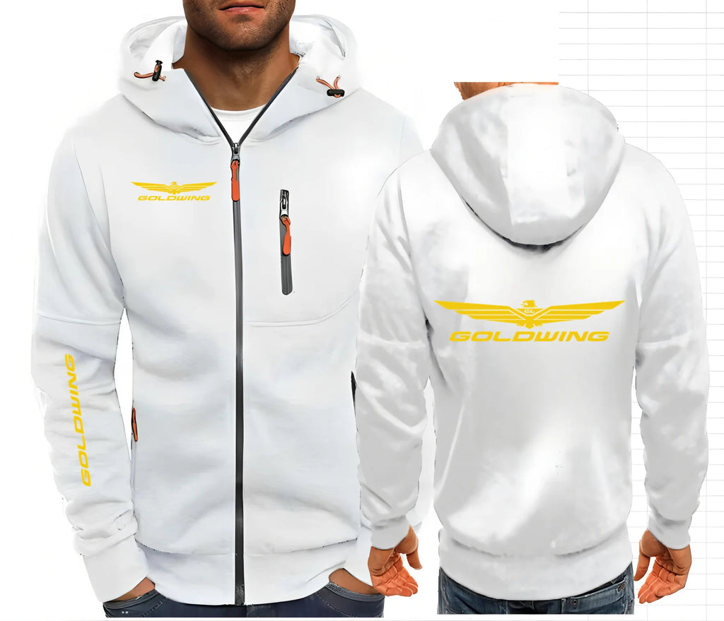Golden Wing 1500 1800 Motorcycle Men's Hoodies Sweatshirt Zipper Hooded Sweatshirt Men Clothing Sportswear Casual Jacket S-4XL