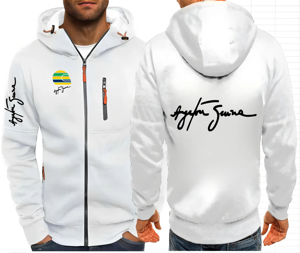 2025 Hero Ayrton Senna F1 Men's Jackets Hooded Coats Casual Zipper Sweatshirts Male Men Clothing Outerwear Hoodies Jacket S-4XL