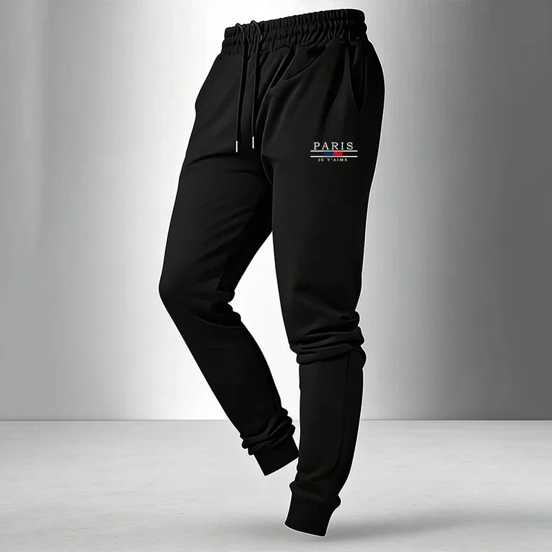 Men's Set T-shirt and Sweatpants Paris Print Summer Short Sleeve Tracksuit Male Home Outdoor Comfort Casual Tees Outfit S-3XL
